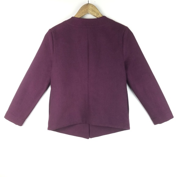 Kate Spade Saturday Behind The Seams Plum Blazer - Picture 4 of 7